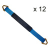 Tie 4 Safe 2" x 21" Axle Straps w/ Sleeve & D Rings
 WLL: 3, 333 lbs.
 , PK12 RT41A-21M18-BU-C-12